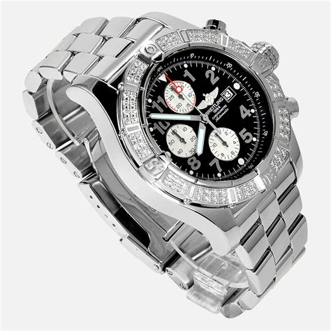 breitling super avenger model a13370|breitling a13370 diamond bezel.